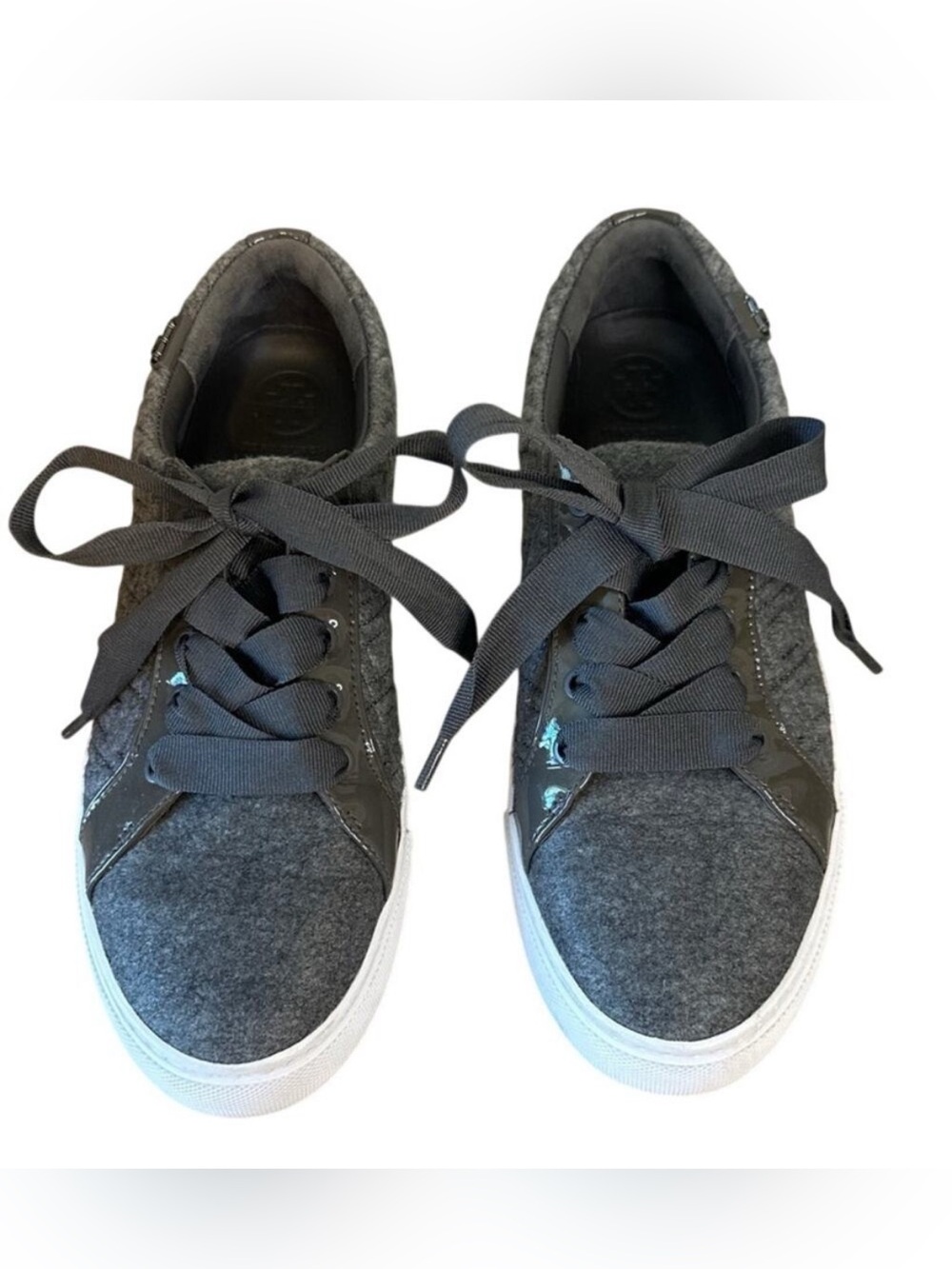 Tory Burch Marion Quilted Felt Sneakers Dovestone Grey 8